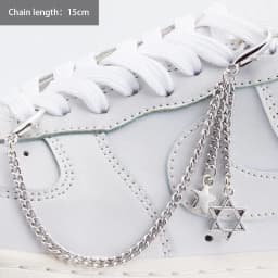 1PC Heart Star Pearl Shoe Laces Chain Punk Luxurious Diamond DIY Detachable Studded Pentagram Shoelace Accessories Jewelry Penda