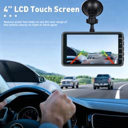 E-ACE 4'' LCD Touch Screen FHD 1080P Dashcam Camera Recorder Optional Rear Camera G Sensor HDR Loop Record Motion Detection