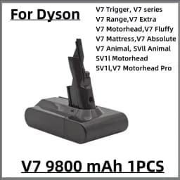 100% New Compatible with For Dyson V10 V8 V11 V15 V7 Series SV07 SV09 SV10 DC62 Vacuum Cleaner Rechargeable Battery