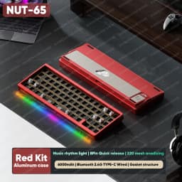 Rainy65 NUT65 Mechanical Keyboard Aluminum Kit 68% Layout HotSwap Three Mode Rgb Gaming Keyboard FR4 E-sports Accessories