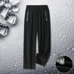 Ice Silk Pants Men Summer Thin Style Sports Quick Dried Straight Leg Draping Wide Leg Pants Casual Trousers Plus Size 6XL7XL 8XL