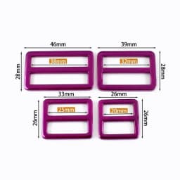 5Pcs 20-38mm Metal Ring Buckle Tri-Glide Slider Clasp Webbing Bag Strap Adjust Hooks Dog Leash Loops DIY Hardware Accessories