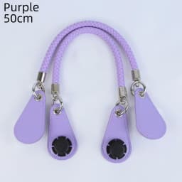 New 1 Pair Obag PU Woven Braided Leather Rope Handles Straps Round Handlefor O Bag Accessoires