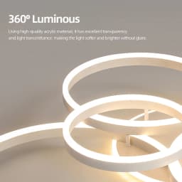 Home Ceiling Chandelier Modern Luxury Ring Ceiling Lamp Nordic Minimalist Lighting Smart Remote Control Ceiling Light Fixture