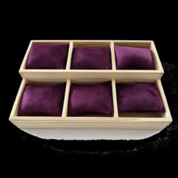 Solid Wood Three-Tiered Tray Bracelet Watch Necklace Pearl Bracelet Pillow Tray Jewelry Storage Rack
