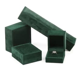 Quality PU Green Velvet Ring Pendant Jewelry Packaging Box Jewelry Storage Box Bracelet Necklace Organizer Gift Box