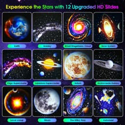 Astronaut Starry Sky Projector with 12 Films Night Light Star Projector LED Astronaut Lamp Galaxy Projector for Bedroom Playroom