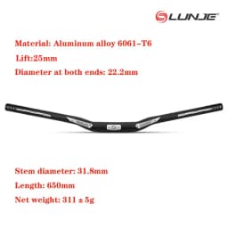 MTB Handlebar Aluminum Alloy Bicycle Handlebar for Road Mountain Bike Handlebar 31.8mm*650/720/780mm Steering Wheel for Bicycle