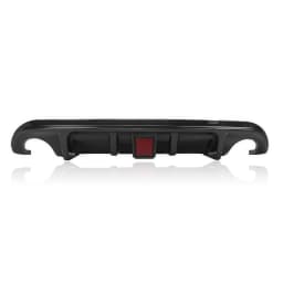 Rear Diffuser Bumper Lip For Infiniti Q50 2014 2015 2016 2017 Carbon Fiber Look/Gloss Black Boot Spoiler Kit With LED Brake Lamp