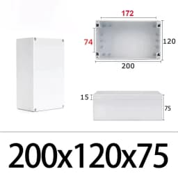 Black and white outdoor waterproof box Plastic box Electronic engineering box instrument waterproof junction box shell