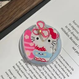 Sanrio Hello Kitty Rotate For Magsafe Magnetic Phone Grip Tok Griptok Stand For iPhone Foldable Wireless Charging Case Holder