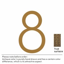 Nurlin Solid Brass Hammered Antique Brass 4-12 Inches 10-30cm Big Number Letter Door House Public Floating Signature