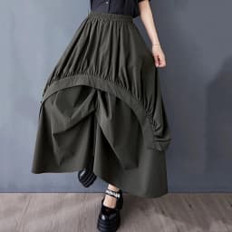 plus size vintage high waist spring summer casual loose long for woman skirts womens 2025 skirt clothing
