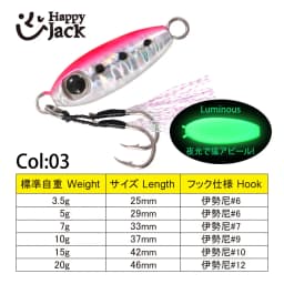 HappyJack Rockfishing Slow Drop Micro Cast Metal Jig 3.5G 5G 7G 10G 15G 20G Micro Jig Shore Casting Jigging Spoon Saltwater JIG