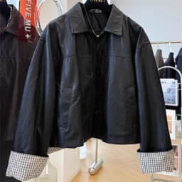 Casual Korean Style Short Leather Jacket Women's Spring Autumn Flip Collar Biker Coat Stylish Synthetic Leather Outerwear