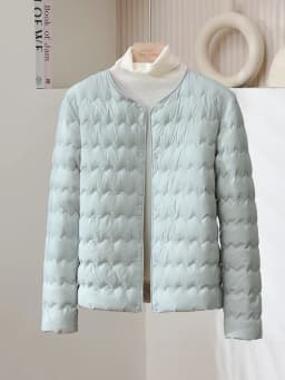 Lightweight Short Women's down Jacket 2026 Autumn Winter round Neck Adjustable V-Neck Warm Inner Wear Outerwear Korean Style ...