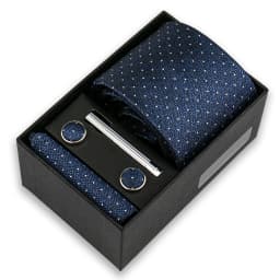 Luxury Tie Set For Men Business Gift Box Wedding Party Fashion Men Tie Set Paisley Handchief Cufflink Tie-Clip Suit Gift For Man