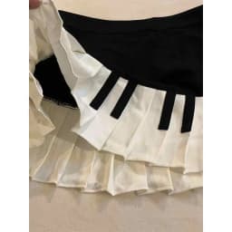 High Waist Pleated Ropa Mujer Black White Piano Skirt Fashion All-match Skirts Hot Sale Popular Faldas Woman 2026 New Clothes