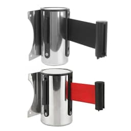Retractable Barrier Strip Stainless Steel Housing Wall Mount Retractable Strip For Banks For Parks For Schools Queue Barrier