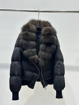 OFTBUY Winter Removable Real Fox Fur Collar Luxury Women Duck Down Jacket Glossy Short Puffer Coat Zipper Warm Fashion Outerwear
