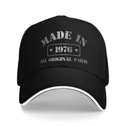 Born in 1976 vintage age 50 years old funny 50th birthday Accessories Men Women Baseball Caps Dad Hat Classic Travel Headwear