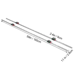 SucceBuy HSR15-1500mm 2pcs Linear Guideway Rail 4X Square Type Carriage Bearing Blocks, Rail Support for 15mm Slotted Bearings