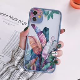 Palm Tree Leaves Plant Flower Phone Case for iPhone X XR XS 17 15 11 12 13 14 Pro Max 16 15 14 Plus Back Shockproof Cover Funda