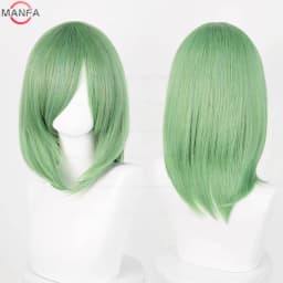 40cm Medium Basic Anime Cosplay Wig Bang Blond Black White Red Pink Green Brown Gold Blue Heat Resistant Synthetic Hair Wigs