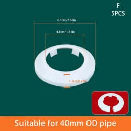 5Pcs Radiator Pipe Collars Shower Faucet Angle Valve Pipe Plug Decoration Cover Snap-on Plate Kitchen Faucet Accessories