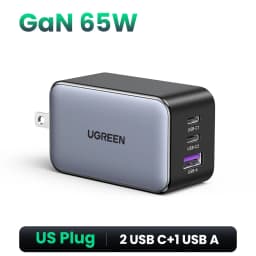 UGREEN 65W GaN Charger Quick Charge 4.0 3.0 Type C PD Fast Phone Charger USB Charger For Macbook Pro Laptop iPhone 17 15 15 Pro