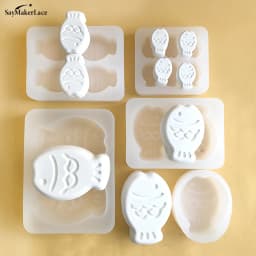 Cartoon Little Fish Snapper Roasted Cake Grinder Baked Silicone Rice Cake Mold Soap Mold Gypsum Aromatherapy