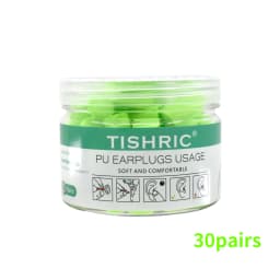 TISHRIC Earplugs Soft Sponge Ear Plugs Noise Reduction Sleeping Earplug Travel Noise Reduction Rate 35.5db Sound Insulation