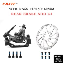 NUTT DA6S Mountain Bike Dual Piston Drive Disc Brake Caliper 160mm Rotor Mechanical Line Pull Disc Brake Scooter Bicycle Parts