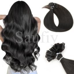 30g/pack Straight Nail U Tip Hair Extensions Real Human Hair Straight Capsules Keratin Tip Human Hair Extensions Natural Black Balayge Natural Black Brown Blonde Hot Fusion Human Hair Extensions 50Strands