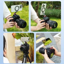 Flymile Magsafe Metal Magnetic Fixed Phone Holder Foldable Cold Shoe Tripod Adapter Teleprompter Stand For iPhone 17 16 15 14 13