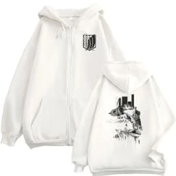 Anime 'Attack on Titan' - Will Ackerman Zipper Hoodie, Retro Fashion for Men and Women, Sweatshirt Casual Long Sleeve Hoodie