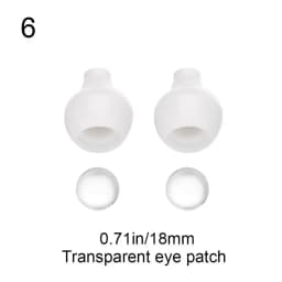1Set Acrylic Half Round Doll Eyes 8~26mm Transparent Black Eye Patch Safety Eyeball Sticking Mud Clay Toys DIY Doll Accessories
