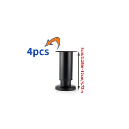 4pcs Adjustable Height Furniture Support Legs, Black Telescopic Table Legs, Used for Tables, Bed Frames, TV Cabinets, Sofas