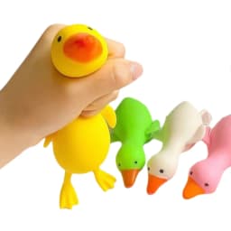 Maltose Colorful Aurora Duck Squeeze Toy Soft Cute Animal Stress Relief Decompression Stretch Toy for Adults And Children Gift