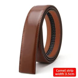 3.5cm Width Belt Strip for Automatic Buckle Real Original Genuine Leather Belt Body No Buckle for Men Women Belt Accessories