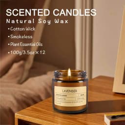 12 Scented Candles (6.4 cm × 6 cm) - 3.5 oz Scented Candles. A Delicate Gift Box Set, Made with Soy Wax and Essential Oils. It Is an Ideal Gift for Women, Teachers, Mothers, Family Members, Friends and Colleagues During Halloween and Christmas.
