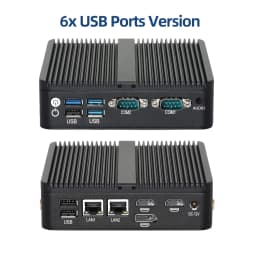 Intel N150 Mini Industrial PC 2x Serial Ports RS232 2x Gigabit Ethernet 2x HDMI 1xDP Support 3 Screens Display Win10/11 Linux