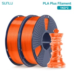 SUNLU 2Roll PLA Plus/Clear Filament 1.75mm +/- 0.02 mm 1kg Spool (2.2lbs) Neatly Arranged No Knot Filament Fit Most FDM Printer
