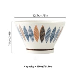 4/5 Pcs Japanese Minimalist Cone Bowls Multi-Purpose for Pasta/Soup/Salad Oven & Microwave & Dishwasher Safe