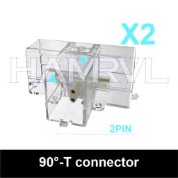 Hexagon Light Adjustable Suspension Rope and Splicing Connector All Copper 2Pin V/Y/L/T/I Cable LED Tube Lamp for Garage Ceiling