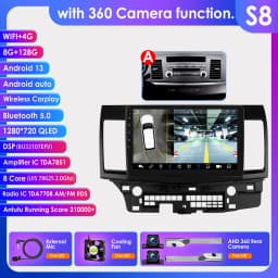 4G Carplay Android Auto Multimedia for Mitsubishi Lancer 2007-2017 Autoradio car intelligent systems 2din Screen 7862 Head Unit