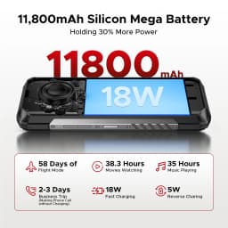 DOOGEE Rugged Phone 6.6" Blade20 Pro Gemini AI 11800mAh Battery 24GB (6+18) 256GB Android 15 125dB Large Amplitude speaker Phone