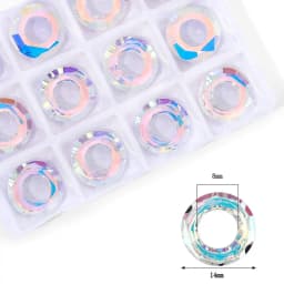 AB Color Crystal Pendant Beads Charms Multi -shape Glass Beads Jewelry Gems Stones for Jewelry Making Supplies DIY Earrings