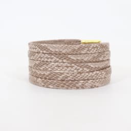 Premium Laces 7mm Imitate Snake Skin Drawing Flat Luxurious PU Leather Shoelaces with Golden Metal Tips Grey White Boot Cords