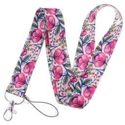 LB3010 Pink Love Neck Strap Lanyard for Key ID Card Cell Phone Straps USB Badge Holder DIY Neck Strap Hang Rope Rainbow Keychain